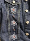 TOMMY HILFIGER Women's Sz Sm Denim Jean Jacket W/ Flower Stitching Vintage — photo 3