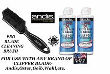 JUEGO DE LUBRICANTE Y CEPILLO DE ACEITE DE CUCHILLA CORTADORA Y RECORTADORA LUBRICANTE 2 ANDIS*Para Ultraedge