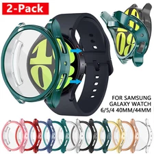 2Pk For Samsung Galaxy Watch 7 6 5 4 40/44mm TPU Clear Screen Protector Case