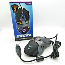 LED Gaming Mouse for PC 7 KEY 7200 DPI USB Wired BUGHA - New Sealed