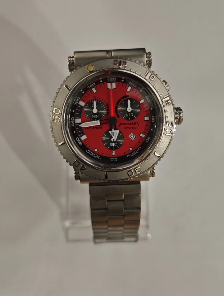 Formex 4 Speed CHRONOGRAPH  DS2000 SWISS ETA G10.211 mens watch Red Dial - Bild 4 von 4