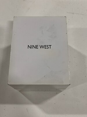 Nine West Women's Crystal Accented Gold-Tone Bracelet Watch (NW/1805),  Silver