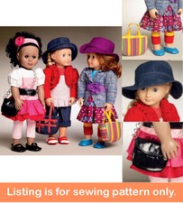 SEWING PATTERN Sew 18" Doll Clothes Clothing Belt Shoes Fits American Girl 6764