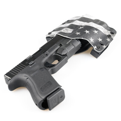 OWB Holster for INFORCE APLc COMPACT - 50+ Gun Models - USA SLANTED B&W