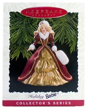 Holiday Barbie NEW Hallmark 1996 Ornament Gold and Red Glamour Like the Doll