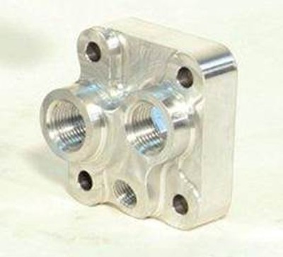 Shelby Engine Co Block Mounted Remote Oil Adaptor for FE Engines
