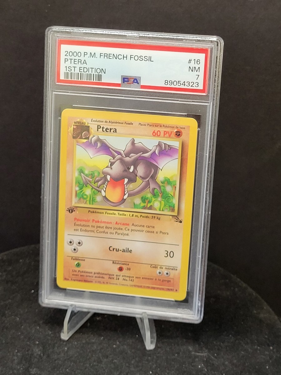 PSA 7 NM 2000 Pokemon Fossil Ptera (Aerodactyl) Non-Holo 1st