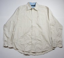 Tommy Hilfiger Beige Long Sleeve Button Down Mens Sz L