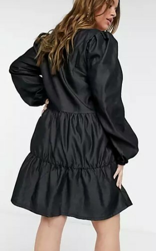 In the Style x Jac Jossa mini smock dress - black - size 10 (RRP £32)