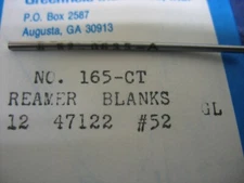12 Greenfield USA - #57 .0430 Diam x 1 3/4 " OAL, Reamer Drill Blanks HSS 165-CT