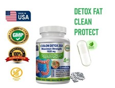 Colon Detox Cleanse 100 Caps   Natural Herbal Relief   Boost Digestion  Energy