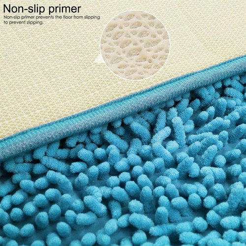 Bathroom Bath Non Slip Mat Floor Rugs Carpet Absorbent Soft Shaggy Shower Home - Picture 9 of 15