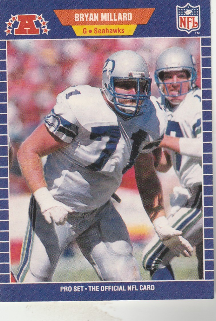 FREE SHIPPING-MINT-1989 Pro Set #397 Bryan Millard Seattle Seahawks 