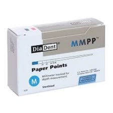 DiaDent Milimeter Marked Paper Points Size M (BLUE) Cell Pack 200/box MMPP