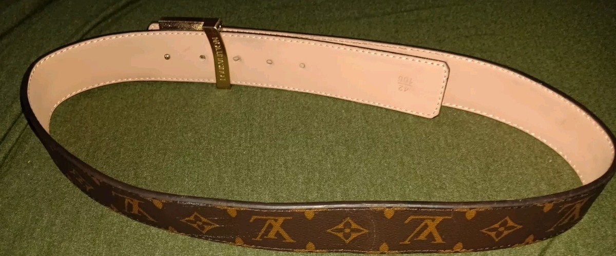 LV Belt Sz 42 Louis Vuitton Damier Graphite 40mm LV Initiales Belt 105 42  main image 2