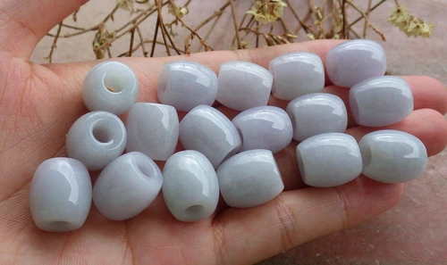 1 Pc Certified lavender Burma Natural A Jade jadeite Pendant Circle Bead - Picture 3 of 11