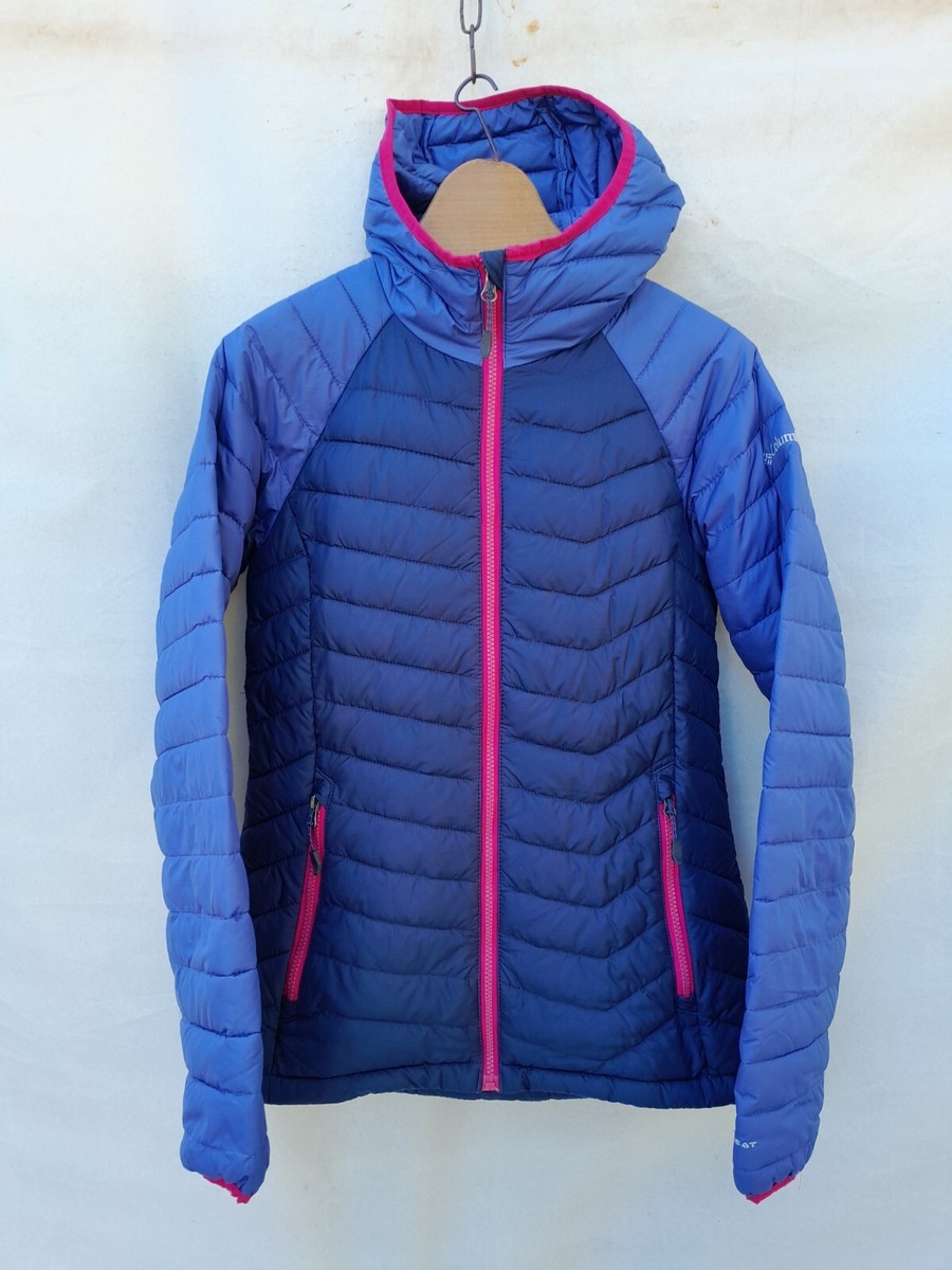 Columbia hooded puffer jacket ネイビー　ピンク Columbia Powder Lite Insulated Hooded Puffer Jacket Womens Small