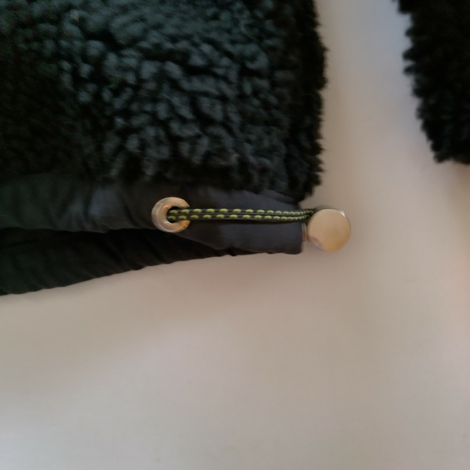 "NWT" Women's Bershka Berber Fleece Zip up Jacket/Coat with pockets, Black Sz L image 7