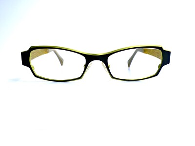 New Jean Lafont Titanium Green Cat Eye Glasses France Elegante 489 51 18 135
