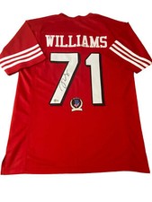 TRENT WILLIAMS SIGNED SAN FRANCISCO 49ERS JERSEY BECKETT BAS COA W876311