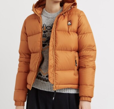 Wood Wood WoodWood Elsa Puffer down jacket mustard NWT 38 UK10