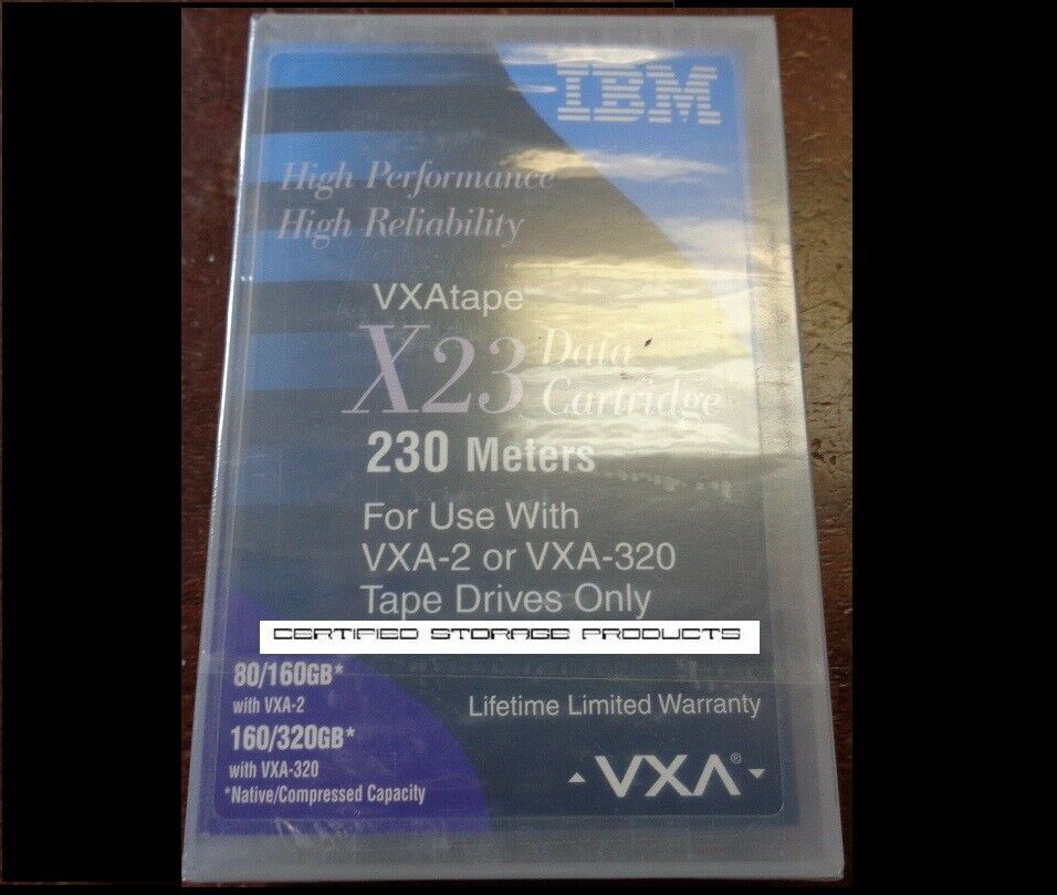 NEW IBM 24R2137 X23 230m Data Cartridge All stores are sold VXA-2 160GB 80 Outlet ☆ Free Shipping Tape 320G