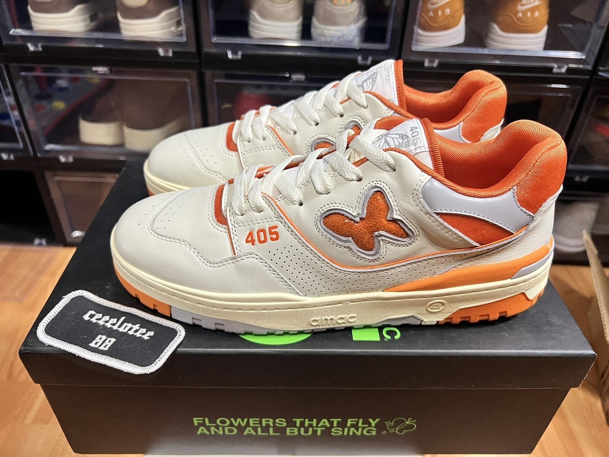 AMAC Custom 405 New Balance 550 Orange Offwhite Size 9 Brand 