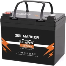 12V 50Ah LiFePO4 Lithium Battery Rechargeable BMS Trolling Motor RV Motorhome