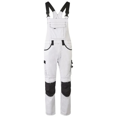 Hans Schäfer  Professional Latzhose - Weiß, Gr. 32, 80633-0150-32