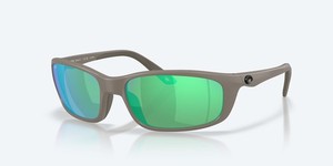 Costa Del Mar Brine II Matte Olive Shale/Green Mirror 580G Polarized Sunglasses