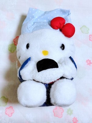 Rare local Hello Kitty Niigata limited edition rice ball plush toy
