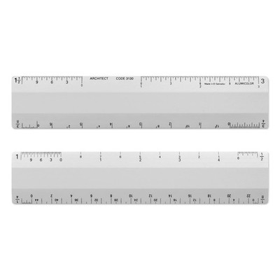 Alumicolor Architect 6 inch Ruler Scale w/ 4 Bevel for Drawing, Drafting & En...
