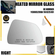 New Right Passenger Side Door Wing Mirror Glass Heated for 2017-23 Tesla Model 3