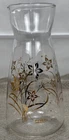 MCM VTG PYREX Glass 48 oz  Carafe/Pitcher Gold Atomic Star Floral USA  No Lid