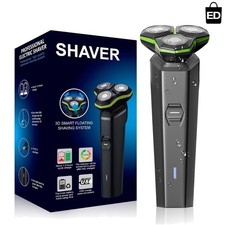 Compact Electric Shaver with 3D Floating Head  Fast Type-C Charging - Black