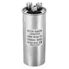 CBB65 50+5uf Run Capacitor, 50+5mfd AC 370/440V Aluminum Case with 3 Terminal