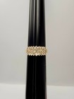 Vintage Three Row Diamond Cluster Cocktail Ring Fashion Costume  Gold Tone — photo 2