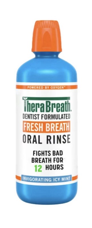 TheraBreath Fresh Breath Mouthwash Invigorating Icy No Alcohol Free