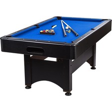 GAMES PLANET&reg; 6 ft Billardtisch Trendline Night, schwarz/blau