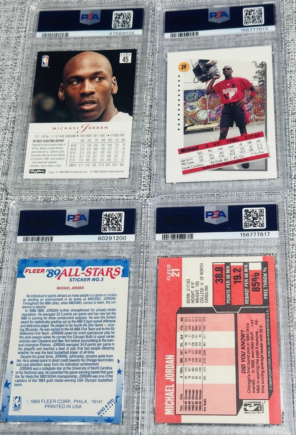 Michael Jordan PSA GRADED Card Lot RARE 80’s 90’s Insert SSP FLEER INVESTOR LOT view 13
