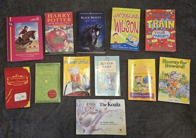 Eine Sammlung von Büchern für Kinder unterschiedlichen Alters, 12 gemischte Bücher.