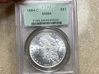 1884-O Morgan Dollar PCGS MS64*Retired Dealer* Old Green Holder, Blast White