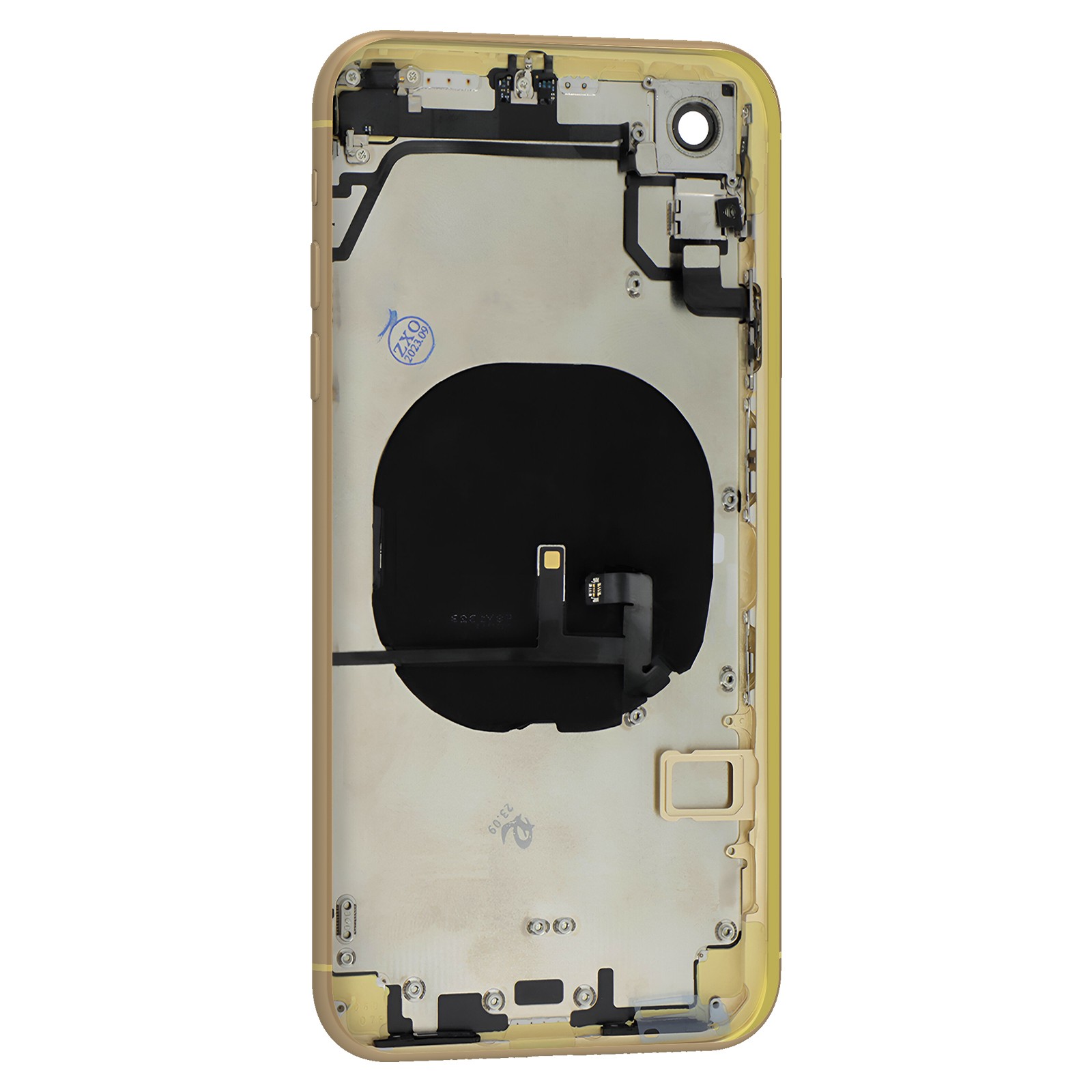 Cadre central iPhone XR jaune pour rénover votre smartphone