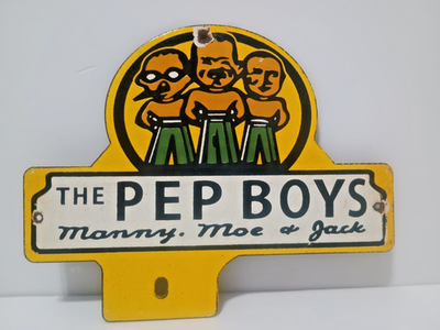 #ad #ad Vintage THE PEP BOYS Porcelain Enamel Sign 10quot; x 6quot; Inches $68.85