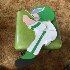 Vintage Wood Philadelphia Eagles NFL Garden Decoration Tree Swing Sports Bar