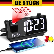 Digital-Projektionswecker wecker USB 2 Alarme Temperaturanzeige Datumsnazeige