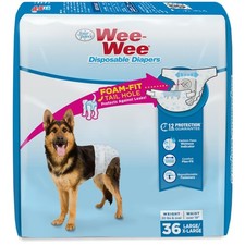Incontinence Dog Diapers, Large, 12-Hour Leak Guard