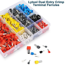 1200 Pcs 22-5 AWG Ferrule Wire Crimp Connectors Insulated Cord Pin End Terminals