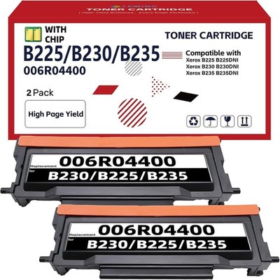 2-Pack 006R04400 Black Toner for Xerox B225 B230 B235 with Chip