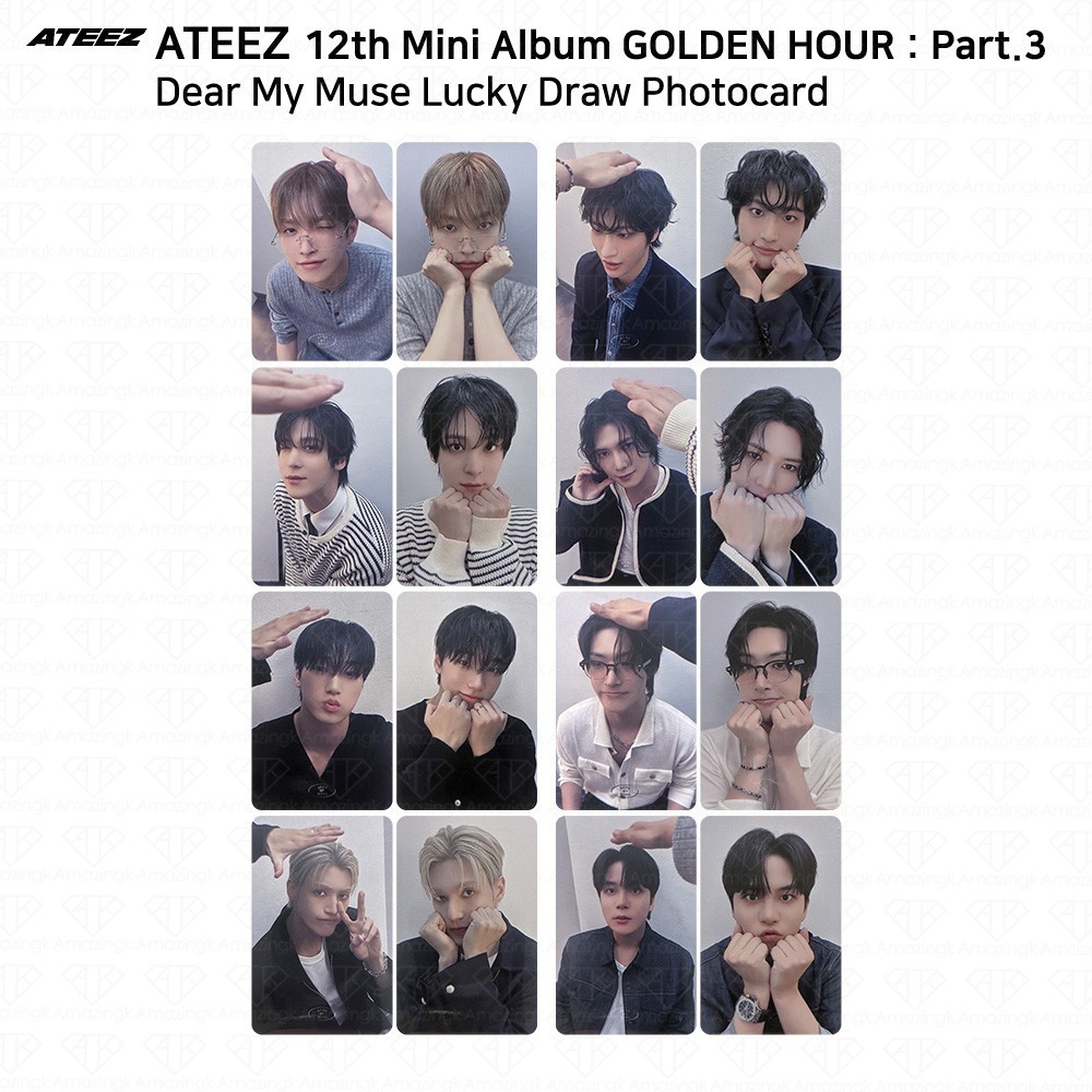 ATEEZ 12th Mini Album Golden Hour Part3 DearMyMuse Luckydraw